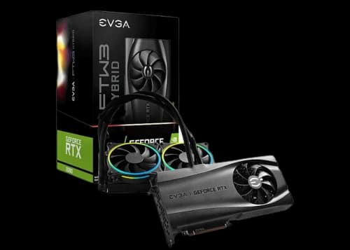 NVIDIA EVGA GeForce RTX 3090 FTW3 ULTRA HYBRID GAMING 24G Graphics Card (24G-P5-3988-KR)