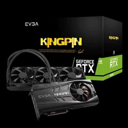 NVIDIA EVGA GeForce RTX 3090 KINGPIN HYBRID GAMING with HYBRID Cooler OLED Display Metal Backplate Graphic Card (24G-P5-3998-KR) Black