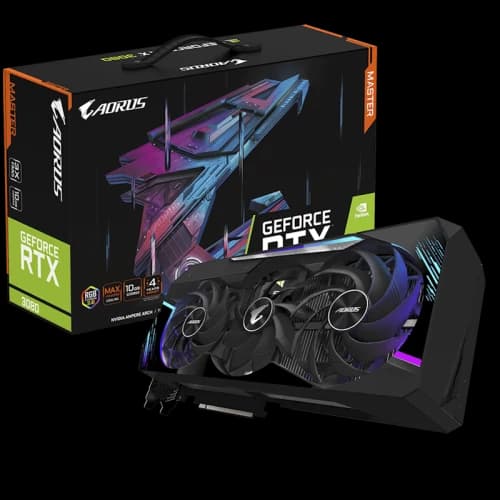 NVIDIA GIGABYTE AORUS GeForce RTX 3080 MASTER OC 10G (rev. 3.0) LHR Graphics Card (GV-N3080AORUS M-10GD Rev3)