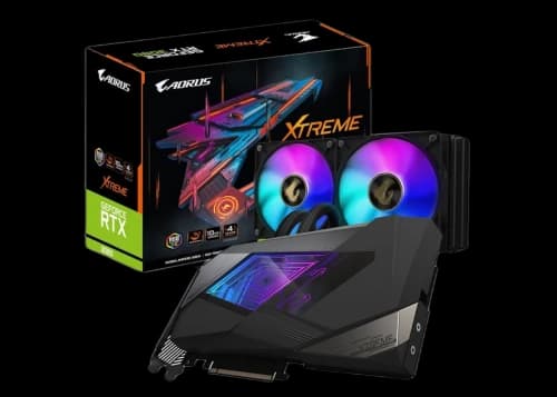 NVIDIA GIGABYTE AORUS GeForce RTX 3080 XTREME WATERFORCE 10G Rev 2.3 LHR Graphics Card (GV-N3080AORUSX W-10GD)