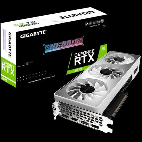 NVIDIA GIGABYTE GeForce RTX 3070 VISION (rev. 2.0) 8G OC LHR Graphics Card (GV-N3070VISION OC-8GD Rev2)