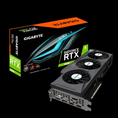 NVIDIA GIGABYTE GeForce RTX 3080 EAGLE (rev. 2.0) 10G OC LHR Graphics Card (GV-N3080EAGLE OC-10GD Rev2)