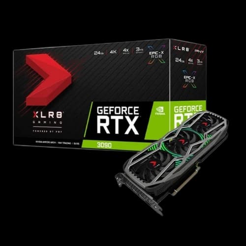 NVIDIA PNY GeForce RTX 3090 Gaming Revel Epic-X RBG Gaming Graphics Card (VCG309024TFXPPB)