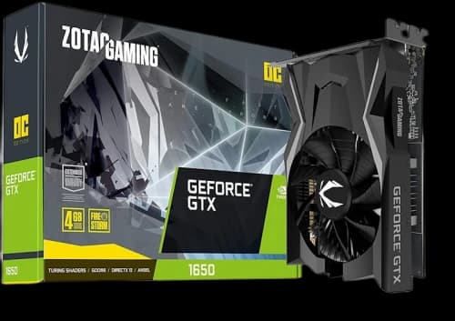 NVIDIA ZOTAC GAMING GeForce GTX 1650 OC 4G Graphics Card (ZT-T16520F-10L)