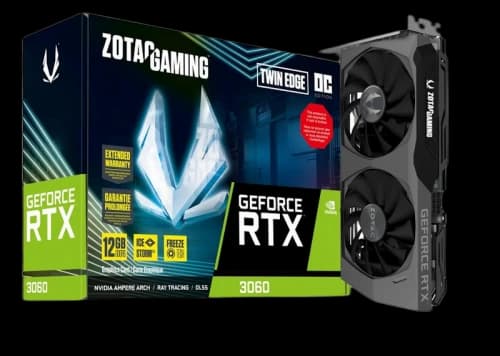 NVIDIA ZOTAC GAMING GeForce RTX 3060 Twin Edge 12G OC Graphics Card (ZT-A30600K-10H)