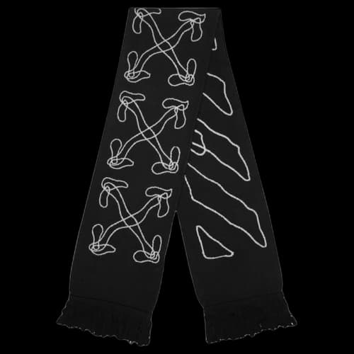 OFF-WHITE Abstract Arrow Scarf Black/White