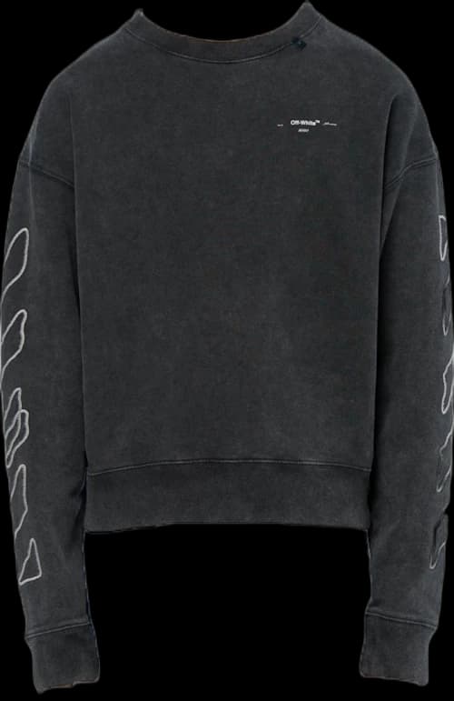 OFF-WHITE Abstract Arrows Embroidered Sweatshirt Black/White