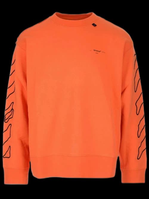 OFF-WHITE Abstract Arrows Embroidered Sweatshirt Orange/Black