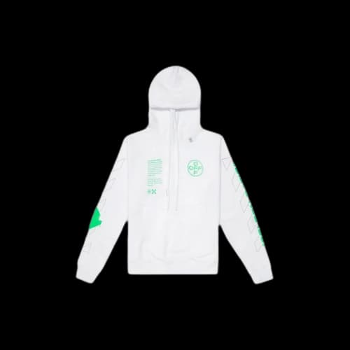 Off-White Off White Arch Shapes Incompiuto Hoodie White Brilliant Green (2020)