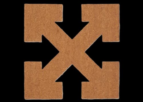 OFF-WHITE Arrow Doormat Brown