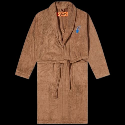 OFF-WHITE Arrow Leaves Bathrobe Brown