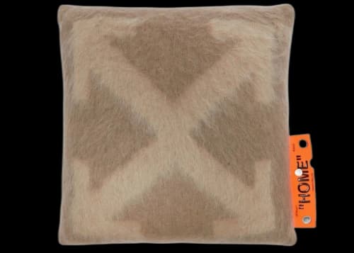 OFF-WHITE Arrows Small Cushion Taupe Beige