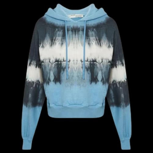 OFF-WHITE Arrows Tie Dye Hoodie Blue/White