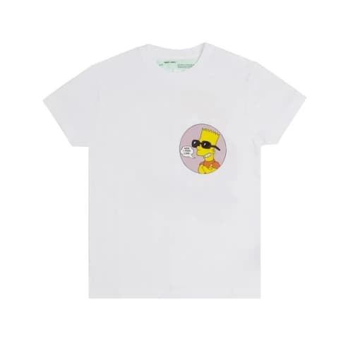 OFF-WHITE Bart Public Enemy T-Shirt White