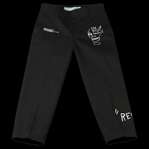 OFF-WHITE Basquiat Chino Pants Black/White
