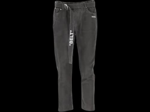 OFF-WHITE Belted Low Crotch Denim Jeans Grey/White