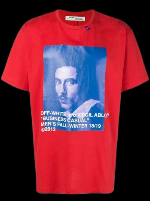 OFF-WHITE Bernini Spliced Tee Red