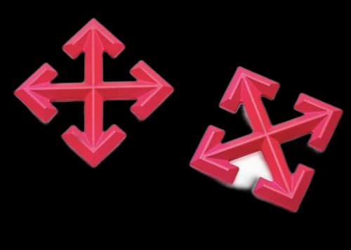 OFF-WHITE Big Arrow Enamel Stud Earrings Pink