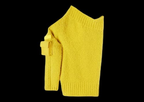 OFF-WHITE Cargo Boucle One-Shoulder Yellow