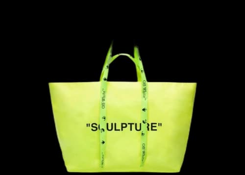 OFF-WHITE Commercial Tote Bag "SCULPTURE" Yellow/Black