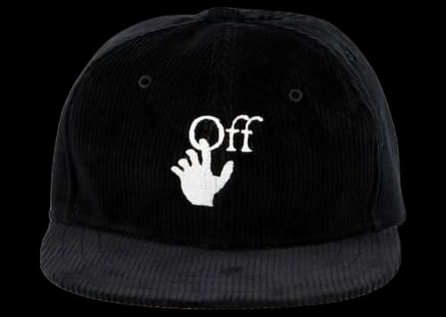 OFF-WHITE Corduroy Logo Cap Black