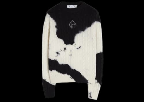 OFF-WHITE Crazy Tie-Dye Sweater Black/White
