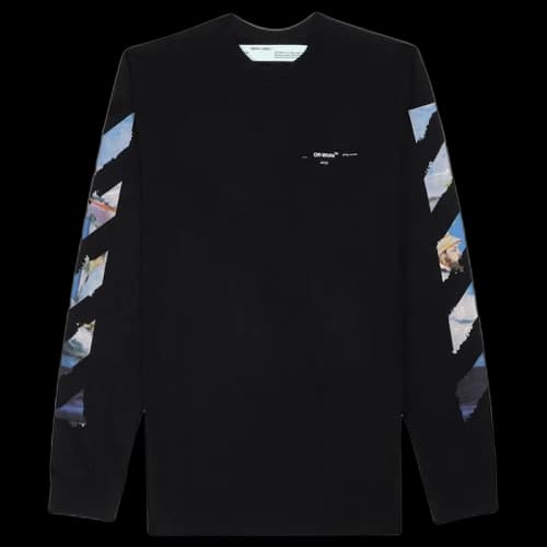 OFF-WHITE Diag Arrows L/S T-Shirt Black/Multicolor