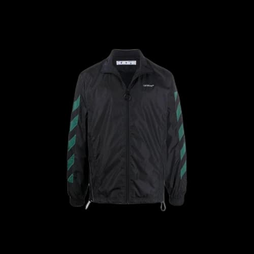 Off-White Off White Diag Nylon Full Zip Jacket Black Green (2020)
