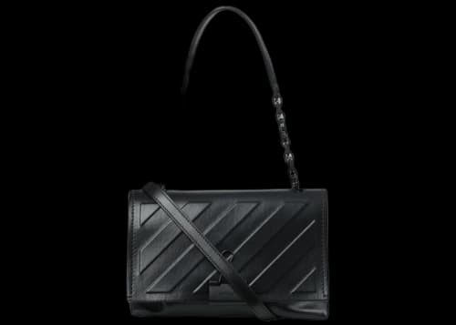OFF-WHITE Diag Soft Binder Clip Black