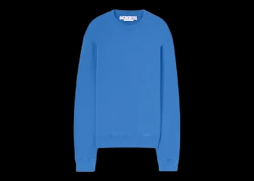 OFF-WHITE Diag Tab Slim Crewneck Light Blue