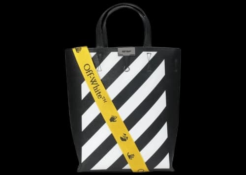 OFF-WHITE Diagonal Tote Bag Black/White