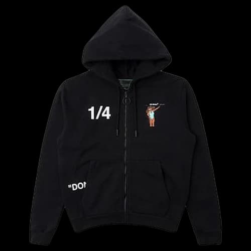 OFF-WHITE Dondi White Woman Zip Up Hoodie Black/Multicolor