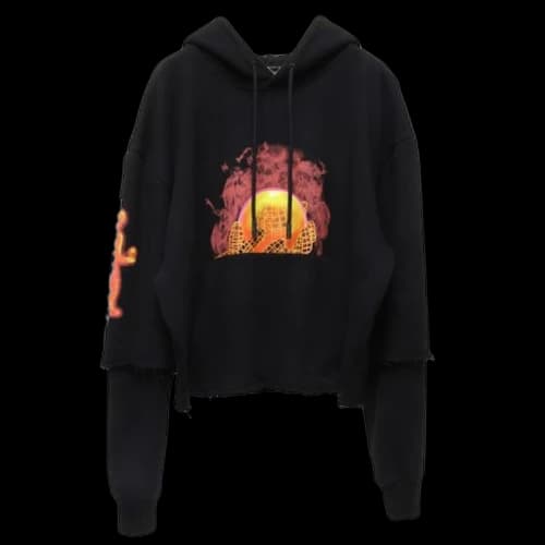 OFF-WHITE Double Sleeves Hands And Planet Hoodie Black/Multicolor