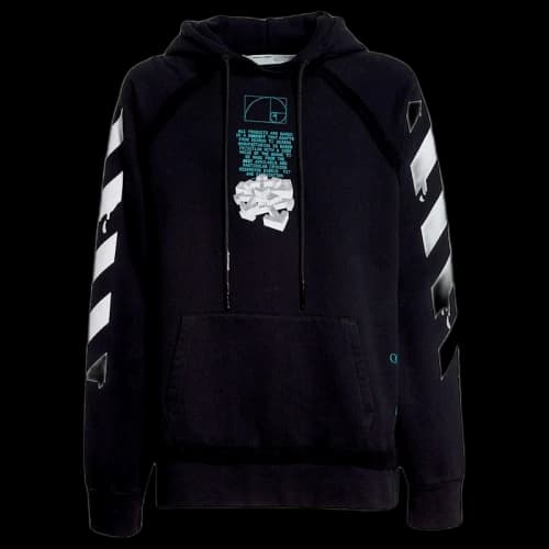 OFF-WHITE Dripping Arrows Incompiuto Hoodie Black/White