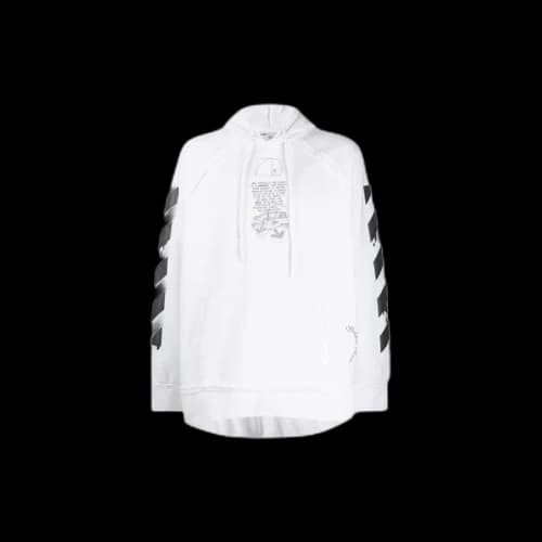 Off-White Off White Dripping Arrows Incompiuto Hoodie White Multicolor (2020)