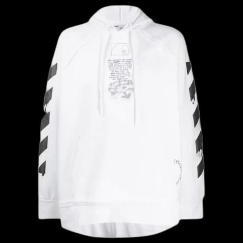 OFF-WHITE Dripping Arrows Incompiuto Hoodie White/Multicolor