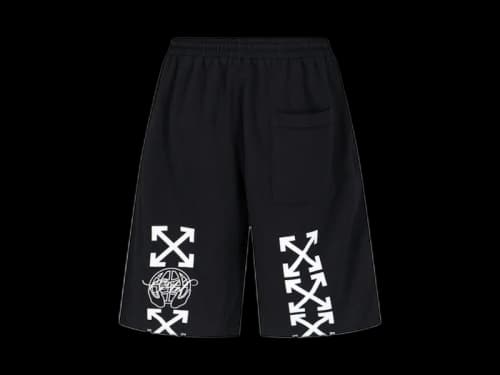 OFF-WHITE Exactly The Opposite Arrow Skate Sweatshorts Black/White
