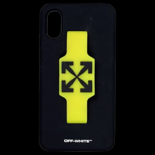 OFF-WHITE Finger Grip iPhone XS Case Black/Yellow