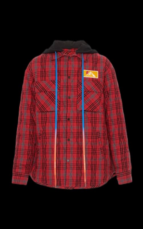OFF-WHITE Flannel Jacket Red/Black
