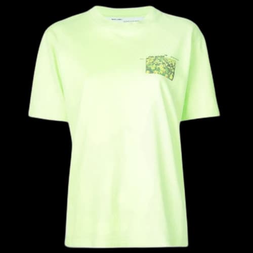 OFF-WHITE Floral Graphic T-shirt Green
