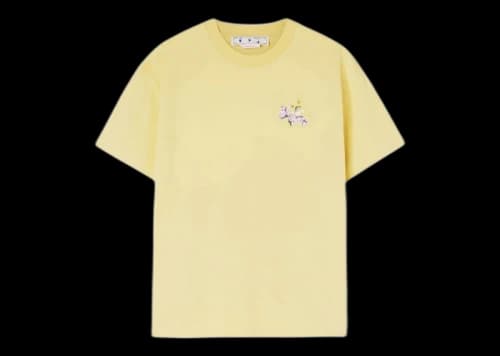 OFF-WHITE Flower Arrow Casual Tee Yellow