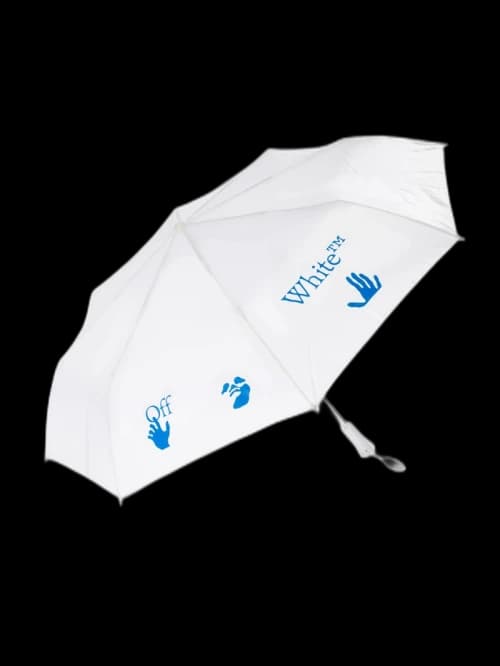 OFF-WHITE Foldable Umbrella White/Blue