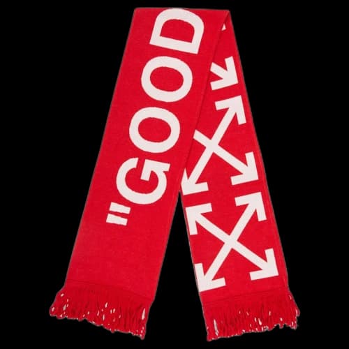 OFF-WHITE Good Luck Scarf Red/White