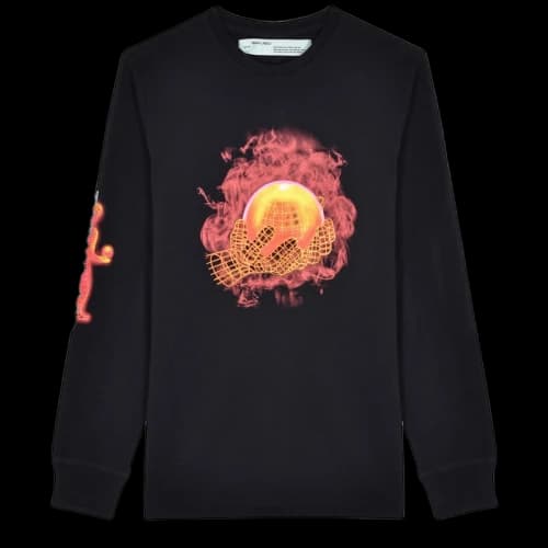 OFF-WHITE Hands and Planet L/S T-Shirt Black/Multicolor
