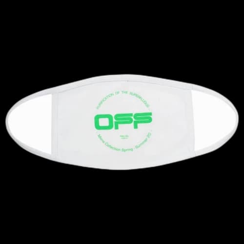 OFF-WHITE Harry The Bunny Face Mask White/Brilliant Green