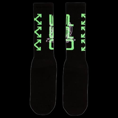 OFF-WHITE Harry The Bunny Socks Black/Green/White