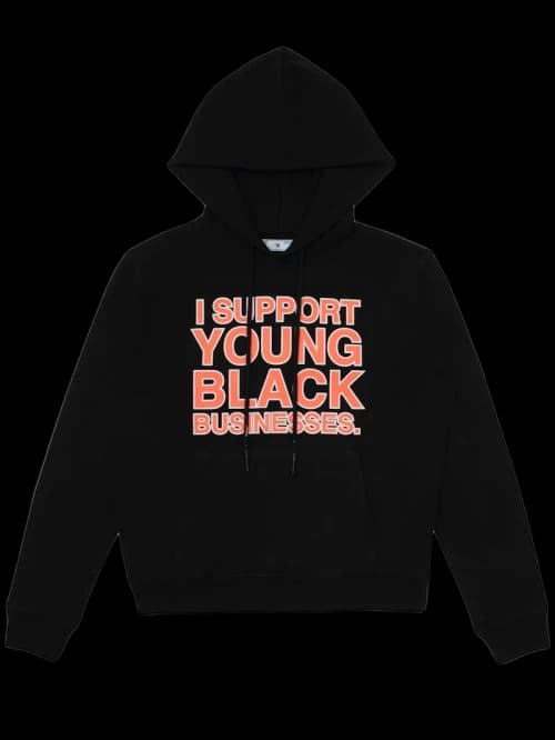 OFF-WHITE "I Support Young Black Business." ISYBB Hoodie Black