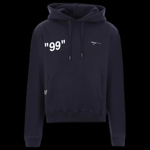 OFF-WHITE Ice man Graphic Print Hoodie Black/Multicolor