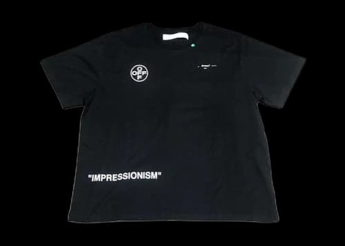 OFF-WHITE Impressionism Diagonal Stencil Tee Black/White