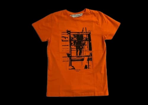 OFF-WHITE Industrial Logo Tee Orange